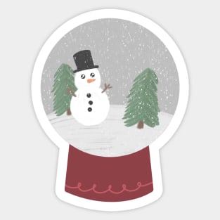 Winter Snow Globe Sticker